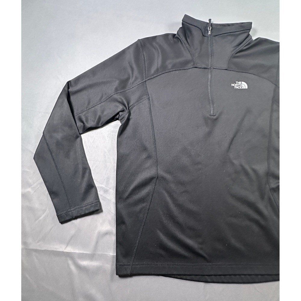 The North Face Mens Black Quarter Zip Pullover Fleece Jacket Size Large - Picture 9 of 13